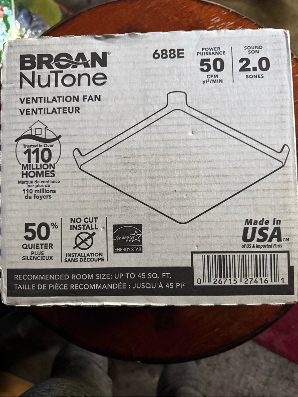New 688E White Ventilation Fan